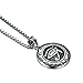 JAJAFOOK Men's 35mm Silver Stainless Steel Egypt Eye of Horus Symbol of Protection Round Pendant Necklace,Charm Pendant