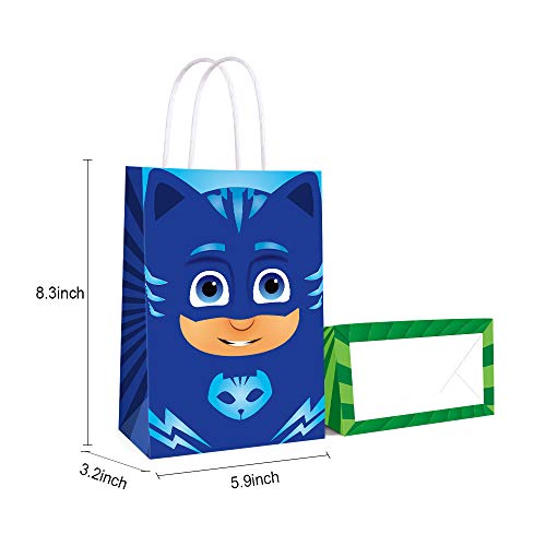 Party Favor Bags for PJ Masks Party Supplies, Party Gift Goody Treat Candy Bags for PJ Masks Party Favors Birthday Party Decor for PJ Masks Party Girls Kids Birthday Decorations - 15 PCS