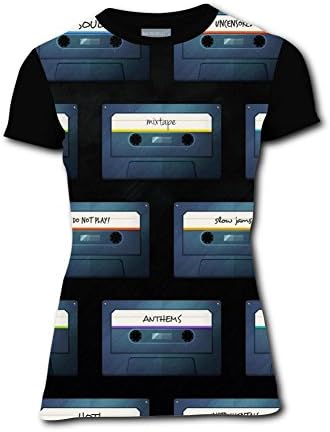 Uloalu Womens Cassette Classification Casual T-Shirt Short Sleeve