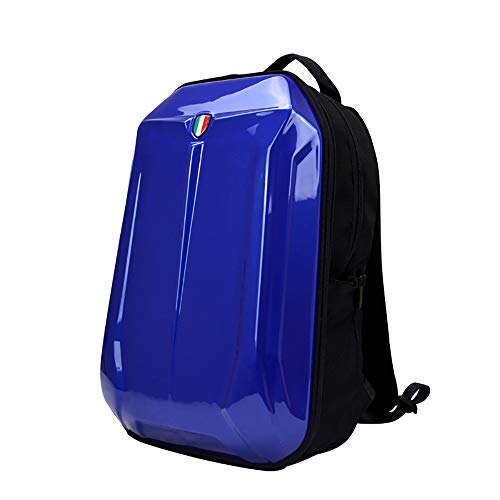 ArtST Motorcycle Bike Hard Shell Backpack Fits for 15.6" Laptop and Notebook - Perfect for Riding Travelling Camping Cycling Storage Bag (blue)