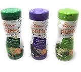 Happy Baby Organic Puffs 2.1 Oz Mixed 3 Pack (1 Kale & Spinach, 1 Purple Carrot & Blueberry, 1 Apple & Broccoli)