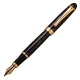 Jinhao 450 Fountain Pen with Gold Plated Nib, Elegant Red GT