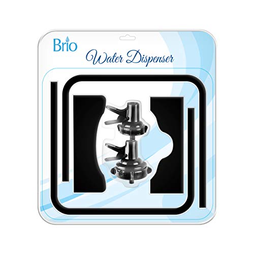 Brio Stainless Steel 35 Gallon Water Jug Stand and 2 Dispenser Valves