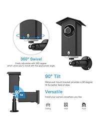 Koroao - Carcasa protectora resistente al agua + soporte de pared de metal para cámara Wyze, apto para uso en interiores y exteriores, instalación sencilla.