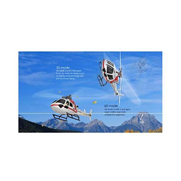 AXJJ RC Hubschrauber Rc Helikopter 3D 6 Kanal RTF Hubschrauber RTF 6CH Brushless 3D / 6G Schaltsystem Großbildschirm… – Bild 3