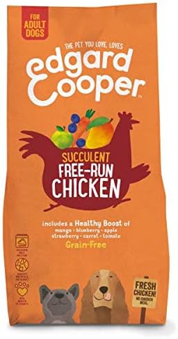 Edgard Cooper Grain Free Dog Food Dry, (Chicken 12kg), Natural Kibble Dry Dog Food for Adults Gluten-Free, Hypoallergenic