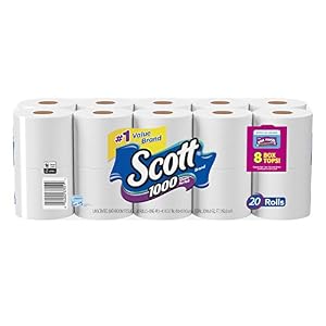 Image of Scott 1000 Sheets Per Roll Toilet Paper, 27 Rolls, Sewer-Safe, Septic-Safe, 1-Ply Bath Tissue, America's Longest Lasting Roll