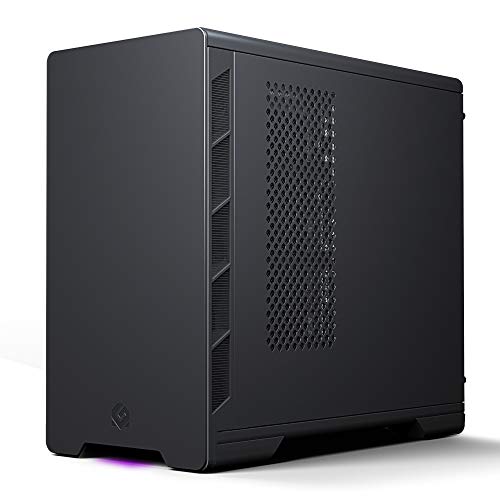 MTALLICGAR-MetallicGear-Neo-Mini-V2-Series-Mini-ITX-Case-Compact-Chassis-Sand-Blasted-Aluminum-Tempered-Glass-Panel-Liquid-Cooling-Ready-Black