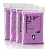 Bearhard Emergency Blanket Mylar Space Blankets 4-Pack for Camping Hiking or Outdoor Rescue Foil Thermal Survival Blankets