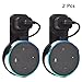 Outlet Wall Mount Holder Stand 2 Packs for Home Voice Assistants 2nd Generation Plug in Study, Kitchen, Bedroom, Bathroom (Short Cable Included, Black)
