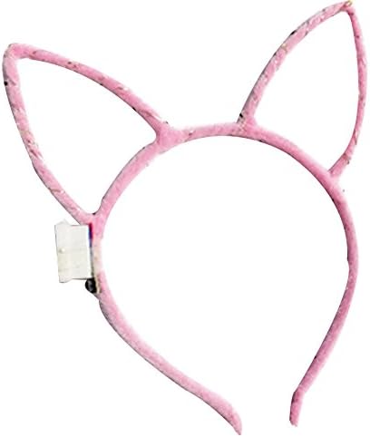 Flashing Bunny Ears Party Favors Cap Headband Provides Ms. Girl (Pink) Gift Decoration Accessories