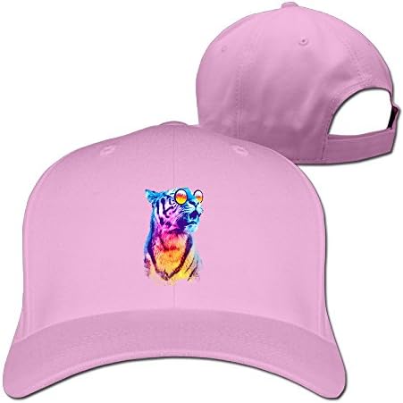 LZXJU Animal Cool Tiger Men's Peaked Baseball Cap Pink