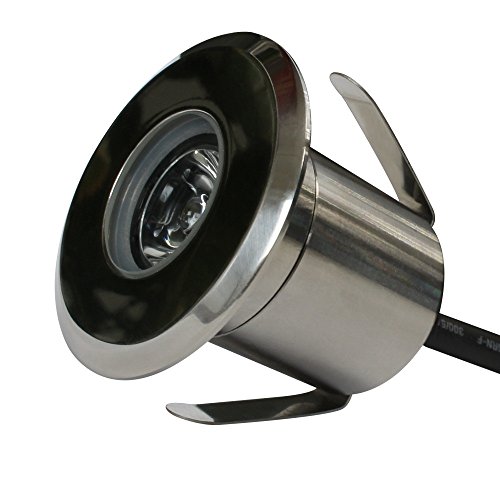 1W LED Lamp Outdoor Garden Underground Well Path Light Stainless Steel DC 12V IP67 Warm white 2700-3000K