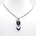 Ace pride pendant necklace, chainmaille scales pendant; black, gray, white, purple