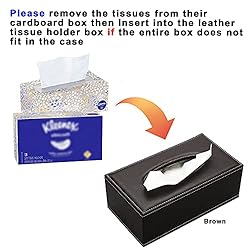 KINGFOM Rectangular PU Leather Tissue Box