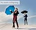 BetterBrella Inverted Umbrella Windproof, Waterproof, Double Canopy Layer, Compact and Reverse Folding for Car, Travel and Outdoor Use, Rain or Sun, Blue