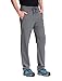 Trailside Supply Co. Men's Stretch Elastic-Waist Drawstring Pants Front Zipper Pockets,Sweat,Sport,Running, Track Pants Small Dark Grey