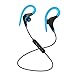 Sunbona Waterproof In-Ear Headset Bluetooth v4.1 Universal Wireless Sports Jogging Ear Hook Stereo Earphone for iPhone iPad iPod Samsung Galaxy and More (Black) (Blue)
