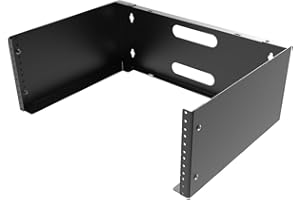 JINGCHENGMEI 4U Wall Mount Patch Panel Bracket- 14 inches Deep Network Rack for Network Switches, Patch Panel, Shallow Networ