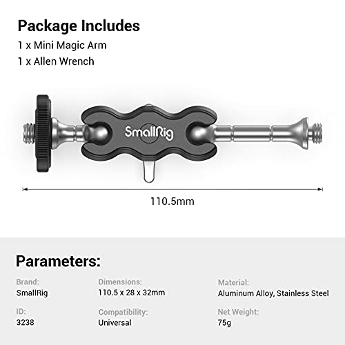 SmallRig Mini Magic Arm with Dual Universal Ball Head , Adjustable