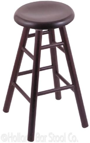 Oak Bar Stool In Dark Cherry Finish