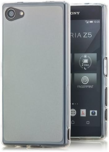 Sony Xperia Z5 Compact TPU Silicone Case, Crystal Clear Cover Protection Case in Transparent-White