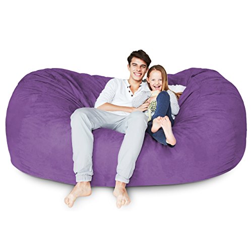Lumaland Luxurious Giant 7ft Bean Bag Chair with Microsuede Cover
