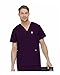 Landau Essentials Relaxed Fit 5-Pocket V-Neck Scrub Top for Men 7489 Wine