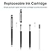 amPen Stylus - Hybrid 2-in-1 Touchscreen Stylus and Ink Pen (2-Pack, Black and Brushed Aluminum)