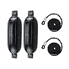 Norestar-Ribbed-Boat-FendersBumpers-Two-Pack-with-Two-Fender-Lines