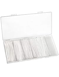 200pcs Tubing, sopoby calor termorretráctil Wire Wrap Cable Sleeve Tubing Sets Tamaño Surtido Tamaño Transparente 100 mm 6 f1.5 2,5 3 5 6 10 mm con Funda (Blanco)