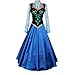 Tinyones Princess Dress Adult Women's Luxury Princess Adult Costume Cosplay Halloween Costume with Cloak (Large) Blue