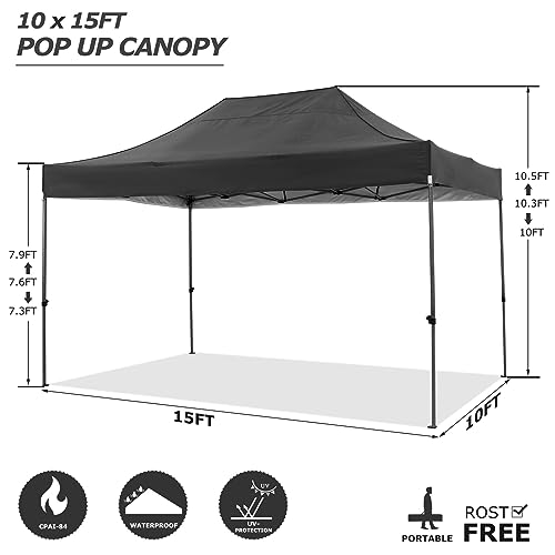 COBIZI 10x15 Pop Up Canopy Tent Review: Heavy Duty Gazebo with 4 Sidewalls image 25