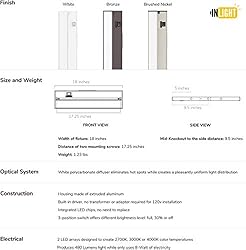 GETINLIGHT 3 Color Levels Dimmable LED Under