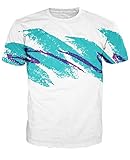 Uideazone Unisex 3D Fashion Graffiti Crewneck Tank Hoodie Sweatshirt Shirt White