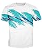 Uideazone juniors 3D Fashion Graffiti Paper Cup Short Sleeve T-shirt White,c3,Asia XXL= US XL