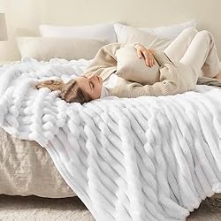 NEWCOSPLAY Super Soft Queen Blanket White Premium
