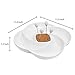 MyGift Decorative White Ceramic Charcuterie Platter Appetizer Olive Bowl Serving Tray with Food Picks and Wood Holder for Parties, Events, Weddings