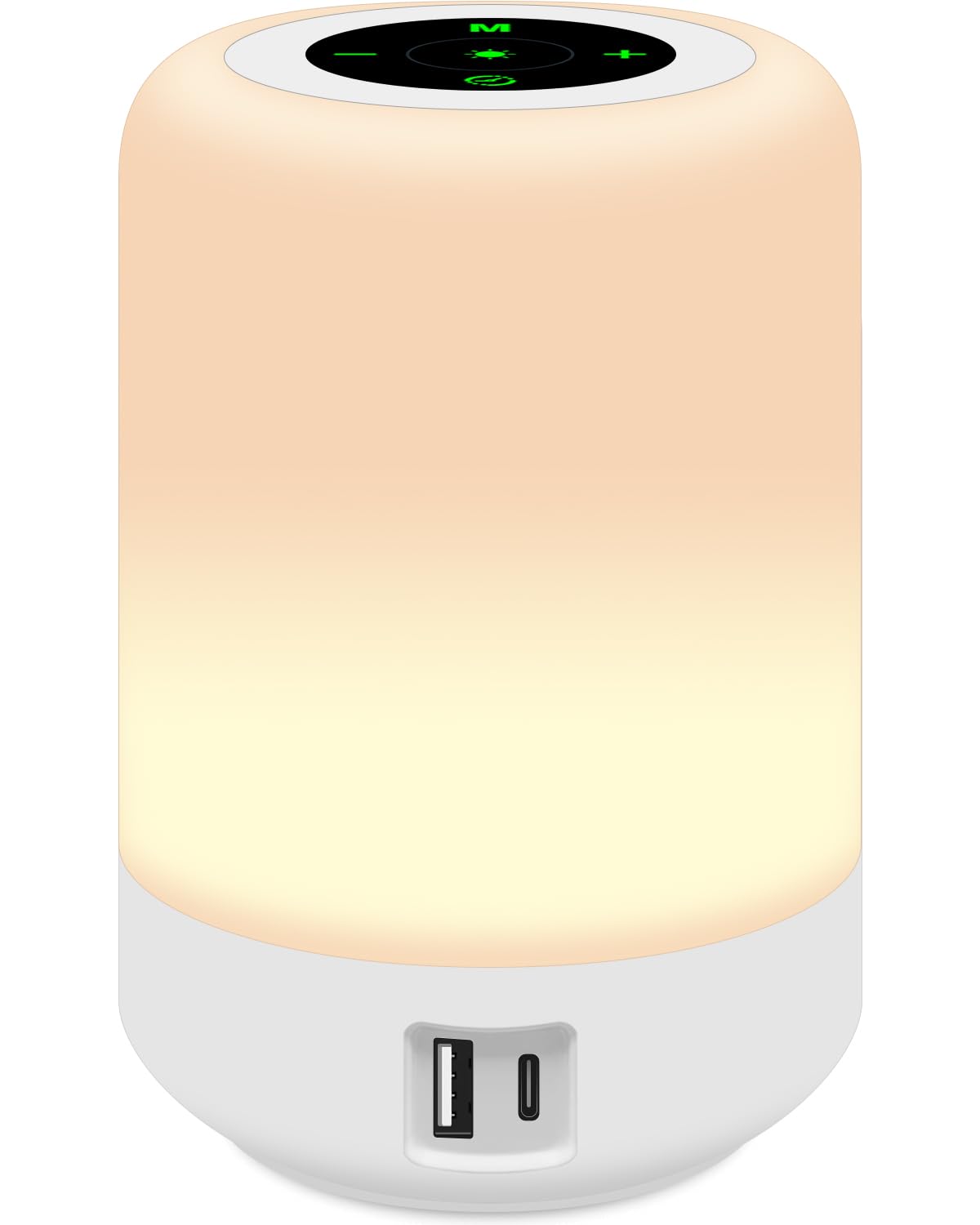 salipt Bedside Lamps, Touch Control Table Lamp with 4-Port USB A+C Charging, Adjustable Brightness, Colour Changing Night Light for Bedroom, Living Room