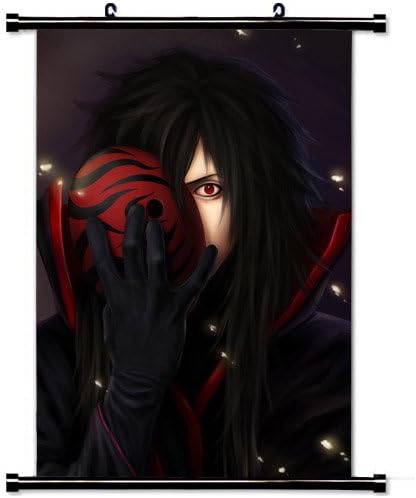 Home Decor Japanese Anime Art Cosplay Poster with Madara Uchiha Naruto Anime Wall Scroll Poster Fabric Painting 23.6 X 35.4 Inch (60cm X 90 cm)