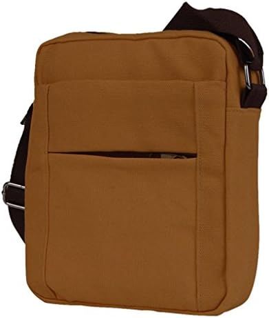 Pocciol Men Love Bags, Men's Fashion Design Canvas Shoulder Bag Crossbody Shoulder Bag Messenger Bag Work Bag (Brown)