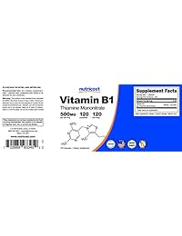 Vitamina B1 Nutricost (Tiamina) 0,018 oz, 120 cápsulas, 1 botella, 1