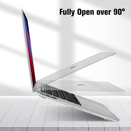 FINTIE Case Compatible with MacBook Pro 13 inch M2/M1 (2022-2016) A2338/A2289/A2251/A2159/A1989/A1706/A1708, Ultra Thin Hard Shell Protective Snap Cover, Crystal Clear