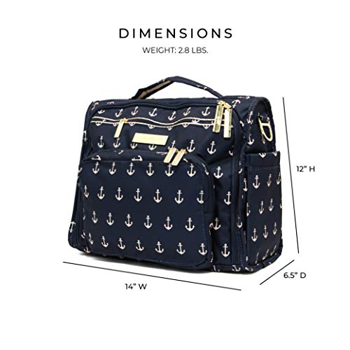 JuJuBe B.F.F Multi-Functional Convertible Diaper Backpack/Messenger Bag, Nautical Collection - The Admiral