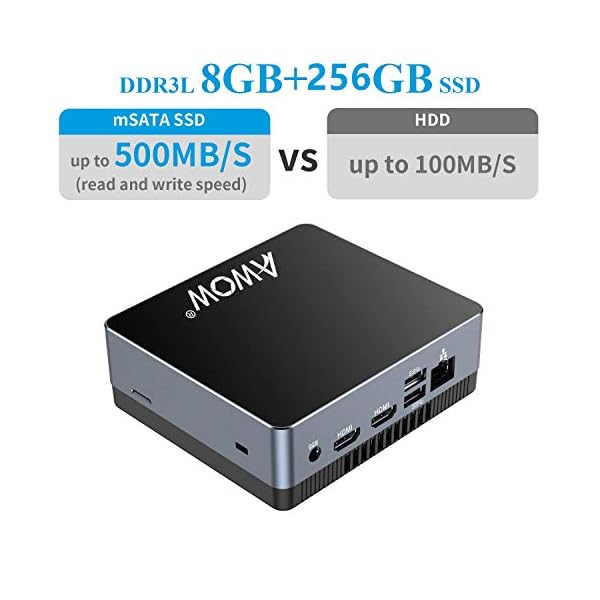 AWOW-Mini-PC-Windows-10-Pro-Micro-Mini-Desktop-Computer-8GB-DDR-256GB-SSD-Intel-Core-i3-5005U-23GHz-4K-UHD-Graphics-24G5G-Dual-WiFi-Dual-HDMI-Gigabit-Ethernet-Type-C AWOW Mini PC Windows 10 Pro, Micro Mini Desktop Computer 8GB DDR 256GB SSD Intel Core i3 5005U 2.3GHz 4K UHD Graphics 2…