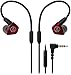 Audio-Technica ATH-LS200iS In-Ear Dual Armature Driver Headphones with In-Line Mic & Control