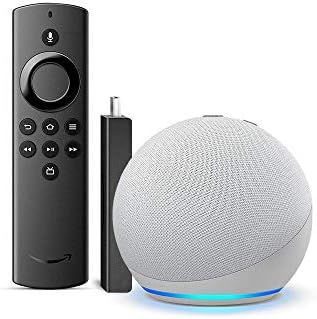 Echo Dot (4th Gen, White) bundle with Fire TV Stick Lite