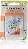 Dentek Deep Clean Bristled Picks, 250 Count (Pack of 6) (Colors May Vary)