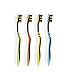 Colgate Zig Zag Black Toothbrush - 4 Toothbrushes - (1 pack of 4 Brushes) For Deep Cleaning In between Teeth