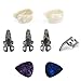 Artempo Guitar Set Accessories Finger & Thumb Pick Set ,Guitar Pick- 4 Stainless Steel Finger Picks& 2 White Plastic Thumb Picks and a Flat-pick 46mm